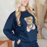 Komplet damski z misiem Granatowy – Teddynne 5