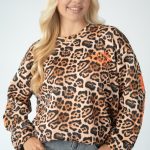 Bluza panterka z napisem Pomarańczowy – Paradise 2