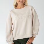 Bluza z napisem St. Tropez Beżowy – Melirra 1