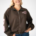 Bluza rozpinana z kołnierzem Czekoladowy – Paradise 2