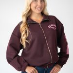 Bluza rozpinana z kołnierzem Śliwkowy – Paradise 1