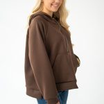 Bluza z zamkiem do połowy Czekoladowy – Avyrose 2