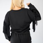Bluza i spodnie z frędzlami Czarny – Frendyssa 3