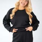 Bluza i spodnie z frędzlami Czarny – Frendyssa 2