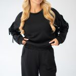 Bluza i spodnie z frędzlami Czarny – Frendyssa 1