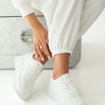 Sneakersy na platformie klasyczne Białe – Loravine 1