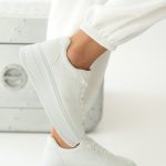 Sneakersy na platformie klasyczne Białe – Loravine 3