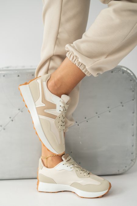 Sneakersy retro Beżowe – Halivra 1