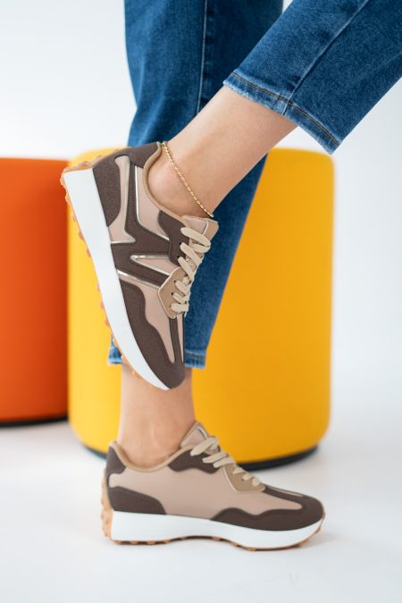 Sneakersy retro Czekoladowe – Halivra 1