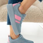 Sneakersy na grubej podeszwie w stylu retro Błękitne – Lysandra 1