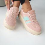 Sneakersy na grubej podeszwie w stylu retro Różowe – Lysandra 1