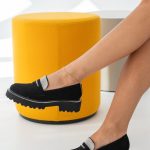 Eleganckie mokasyny damskie z cyrkoniami Czarne – Shyvarra 3