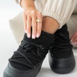 Śniegowce damskie z futerkiem Czarne – Kalisse 4