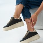Sneakersy ze zdobionymi sznurówkami Czarne – Quinara 3