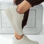 Sneakersy jednokolorowe Beżowe – Myrella 1