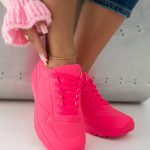 Sneakersy jednokolorowe Różowe – Myrella 4