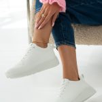 Sneakersy jednokolorowe Białe – Myrella 3