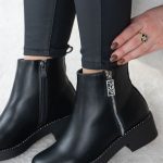 Botki z cyrkoniami Czarny - Zenoriah 6