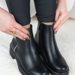 Botki z cyrkoniami Czarny - Zenoriah 5