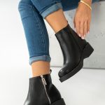 Botki glamour z ozdobnymi detalami Czarne – Aurene 2