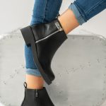 Botki glamour z ozdobnymi detalami Czarne – Aurene 1