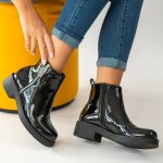Botki glamour z ozdobnymi detalami Czarne – Melisora 3