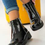 Botki glamour z ozdobnymi detalami Czarne – Melisora 2