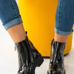 Botki glamour z ozdobnymi detalami Czarne – Melisora 4
