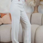 Komplet bluza i spodnie z ozdobnymi detalami Beżowy – Cyravelle 6