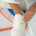Sportowe sneakersy z grubą podeszwą Beżowe – Neliora 2