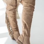 Kozaki za kolano boho z frędzlami Fango – Olvianne 1