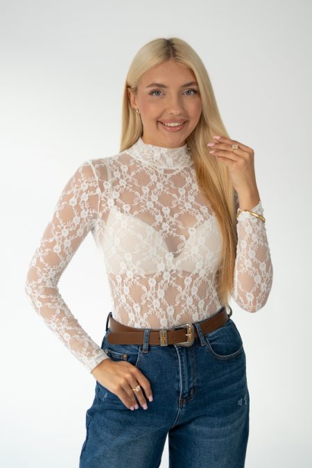 Body koronkowe Biały – Lacivra 1