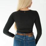 Gładkie body damskie Czarny – Altivra 4
