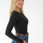 Gładkie body damskie Czarny – Altivra 3