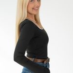 Eleganckie body z długim rękawem Czarny – Lumivelle 4