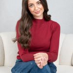 Sweter z półgolfem Bordowy – Halynira 2