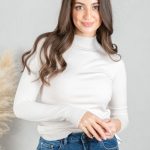 Sweter z półgolfem Beżowy – Halynira 1