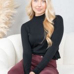 Sweter z półgolfem Czarny – Halynira 4