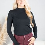 Sweter z półgolfem Czarny – Halynira 1