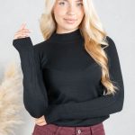 Sweter z półgolfem Czarny – Halynira 2