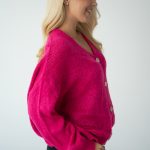 Sweter moherowy rozpinany Fuksjowy – Morenza 4