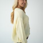Sweter moherowy rozpinany Kremowy – Morenza 3