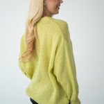 Sweter moherowy rozpinany Limonkowy – Morenza 4