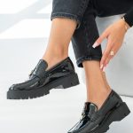 Loafersy damskie eleganckie z misiem Czarne – Cudivra 4