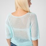 Sweter ażurowy damski Mięta – Florissea 4