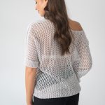 Sweter ażurowy damski Szary – Florissea 4