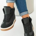 Buty zimowe damskie z futerkiem Czarne – Orlyssa 3