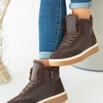Buty zimowe damskie z futerkiem Czekoladowe – Orlyssa 1