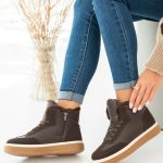 Buty zimowe damskie z futerkiem Czekoladowe – Orlyssa 3
