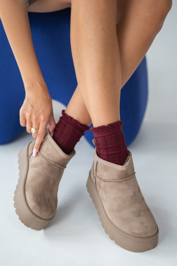 Śniegowce z niską cholewką na płaskiej platformie Fango – Vionette 1